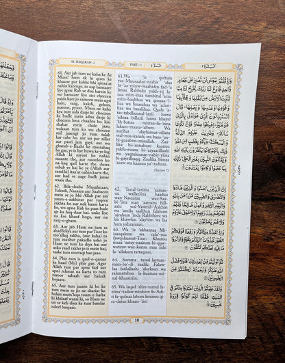 Holy Quran – Urdu Translation in Roman Script (30 Books for each Para/Juz)