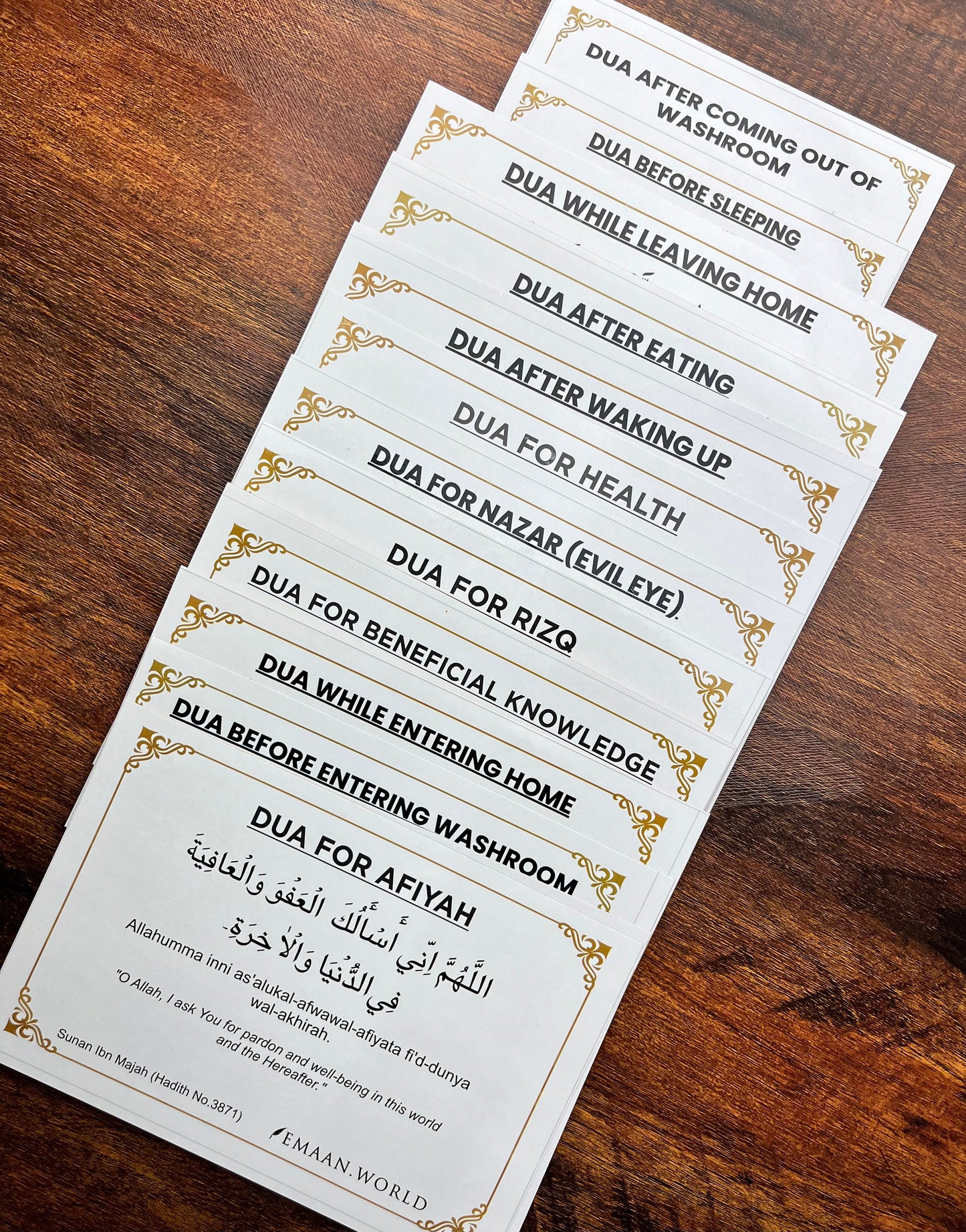Premium Dua Cards & Stickers